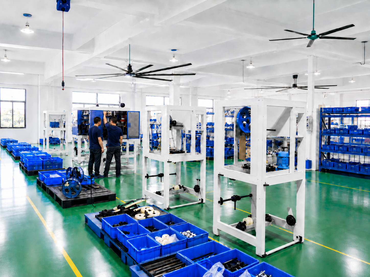 Braiding machine assembly and running evidence before delivery