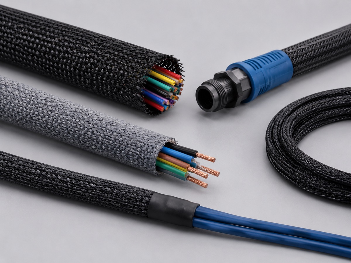 Industrial wire and cable protection braiding application