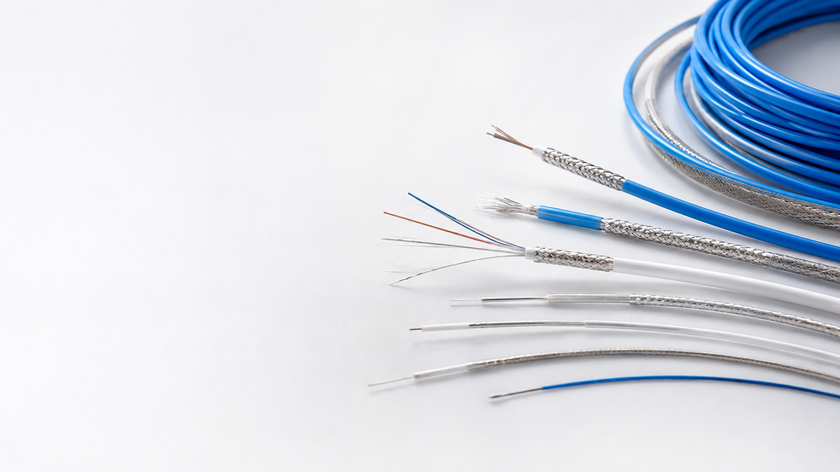 Ultra-fine wire and micro cable samples for precision braiding applications